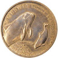2 злотых, 2004 г. Дельфин (лат. Phocoena Phocoena) (серия «Животный мир»)