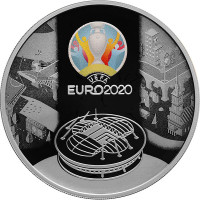 3 рубля. 2021 г. Чемпионат Европы по футболу 2020 года (UEFA EURO 2020)