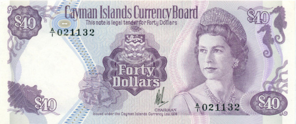 40 долларов Каймановых островов 1974 года р9