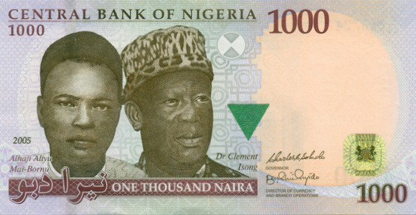 1000 наира Нигерии 2005-2022 года р36