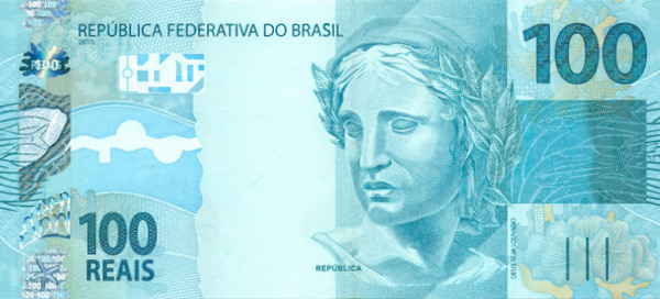 100 реалов Бразилии 2010 года р257a
