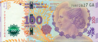100 песо Аргентины 2017 года р358