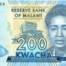 200 квача Малави 2016-2022 года p-w65A