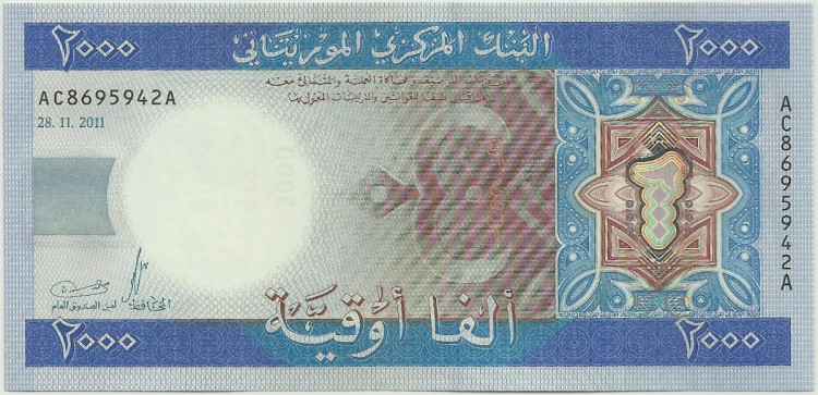 2000 угия Мавритании 2011 года. P-20