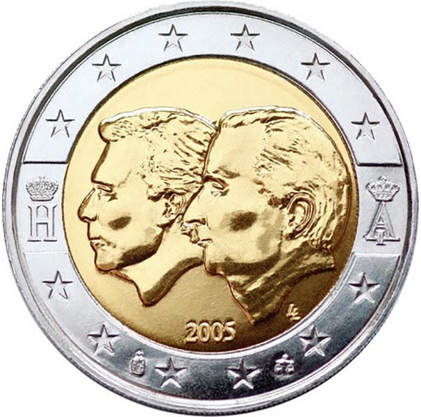 2 евро, 2005 г. Бельгия (Бельгийско-Люксембургский экономический союз)