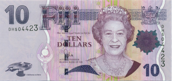 10 долларов Фиджи 2011 года p111B