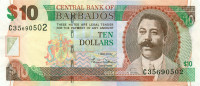 10 долларов Барбадоса 2007 года р68а