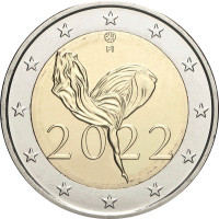 2 евро Финляндия 2022 г 100 лет Финскому национальному балету