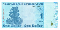 1 доллар Зимбабве 2009 года р92