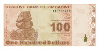 100 долларов Зимбабве 2009 года р97
