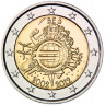 2 евро, 2012 г. Бельгия (серия «10 лет наличному обращению евро»)