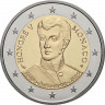 2 евро, 2019 г. Монако. 200-летие вступления на престол князя Монако Оноре V