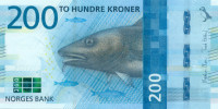 200 крон Норвегии 2016 года р new