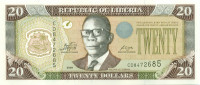 20 долларов Либерии 2003-2009 года р28