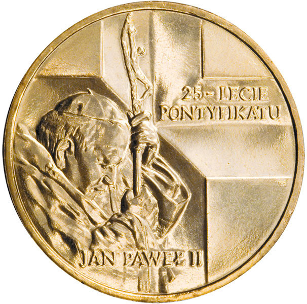 2 злотых, 2003 г. Иоанн Павел II, 25 лет понтификата