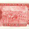 100 песо Боливии 1962 года р163A(4)