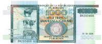 1000 франков Бурунди 2006 года р39d