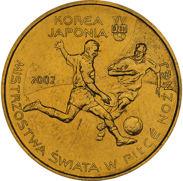2 злотых, 2002 г. Чемпионат мира по футболу 2002. Корея-Япония