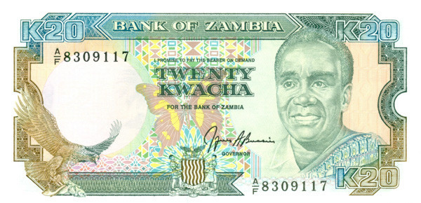 20 квача Замбии 1989-1991 годов р32