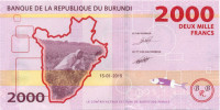 2000 франков Бурунди 2015 - 2018 года р52