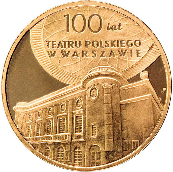 2 злотых, 2013 г. 100 лет Польскому театру в Варшаве