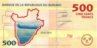 500 франков Бурунди 2015 - 2018 года р50