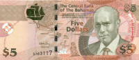 5 долларов Багамских островов 2007 года р72