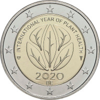 2 евро, 2020 г. Бельгия, Международный год охраны здоровья растений