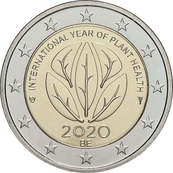 2 евро, 2020 г. Бельгия, Международный год охраны здоровья растений