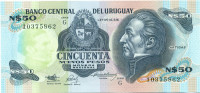 50 новых песо Уругвая 1988-1989 года p61a(2)