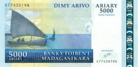 5000 ариари Мадагаскара 2007-2008 года p91a