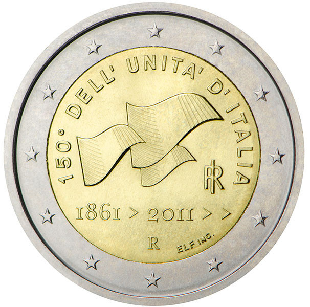2 евро, 2011 г. Италия (150-летие Рисорджименто)