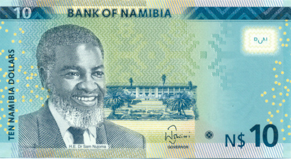 10 долларов Намибии 2015-2021 года р16