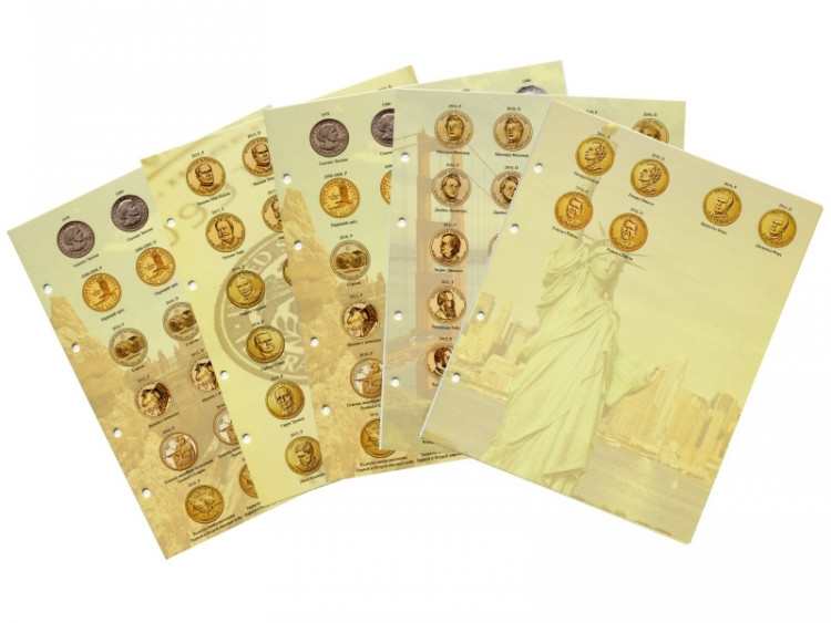 Комплект разделителей для юбилейных долларов США (5 шт.) без листов