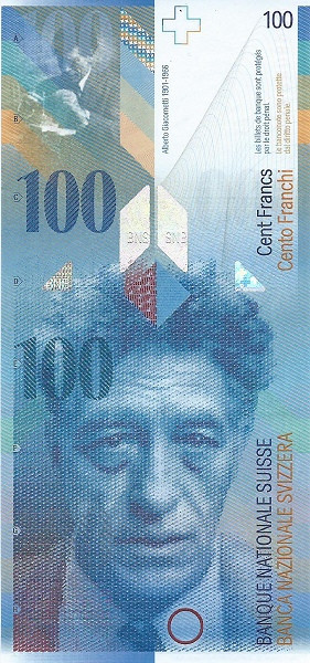 100 франков Швейцарии 1996-2014 года. Р-72