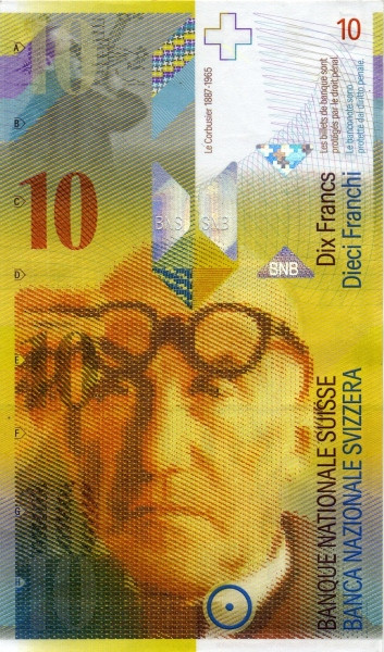 10 франков Швейцарии 1995-1996 года. Р-66 10 франков Швейцарии 1995-1996 года. Р-66
