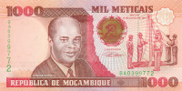 1000 метикас Мозамбика 16.06.1991 года р135