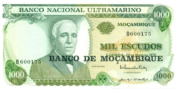 1000 эскудо Мозамбика 23.05.1972(1976) года р119