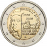 2 евро, 2020 г. Ватикан. 500 лет со дня смерти Рафаэля Санти