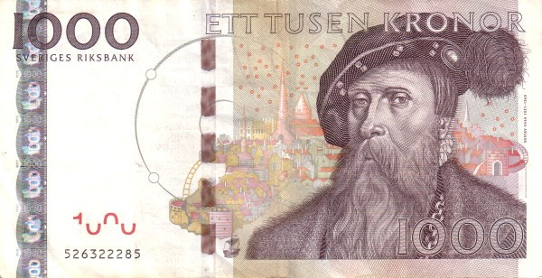 1000 крон Швеции 2005 года. Р-67 1000 крон Швеции 2005 года. Р-67