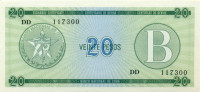 20 песо Кубы 1985 года pfx9