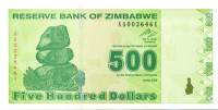 500 долларов Зимбабве 2009 года p98