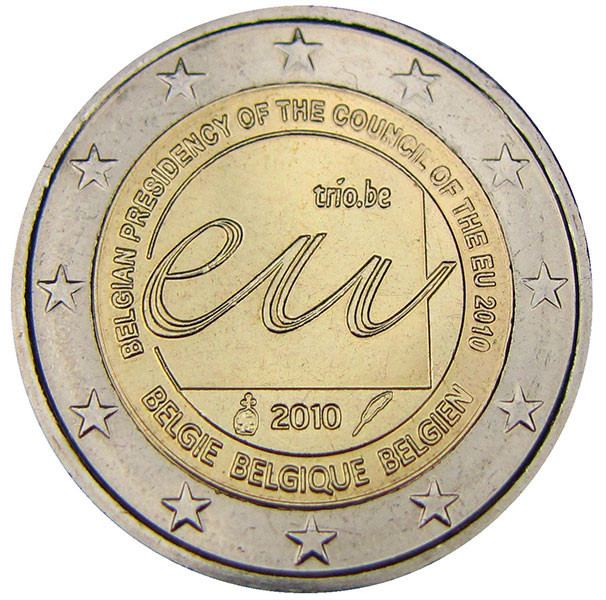 2 евро, 2010 г. Бельгия (Председательство в Евросоюзе)