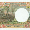 1000 франков Французских заморских территорий 1992-2013 года p2k