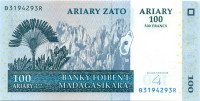 100 ариари-500 франков Мадагаскара 2004 года р86b