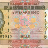 1000 франков Гвинеи 2010 года p43а