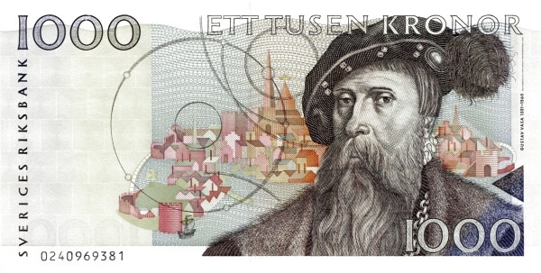 1000 крон Швеции 1989-1992 года. Р-60