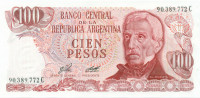 100 песо Аргентины 1976-78 годов p302a(1)