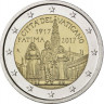 2 евро, 2017 г. Ватикан 100 лет со времен видения Девы Марии из Фатимы