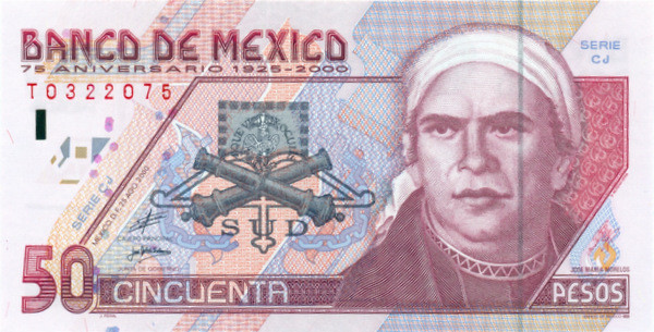 50 песо Мексики 2000 года р112